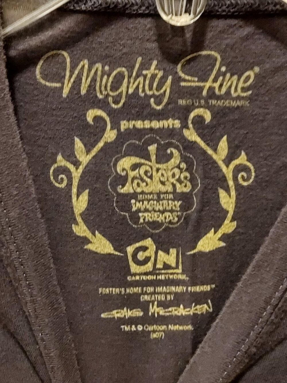 Foster's Home for Imaginary Friends Shirt I ❤️ Junior Sz M Mighty Fine - Picture 4 of 4